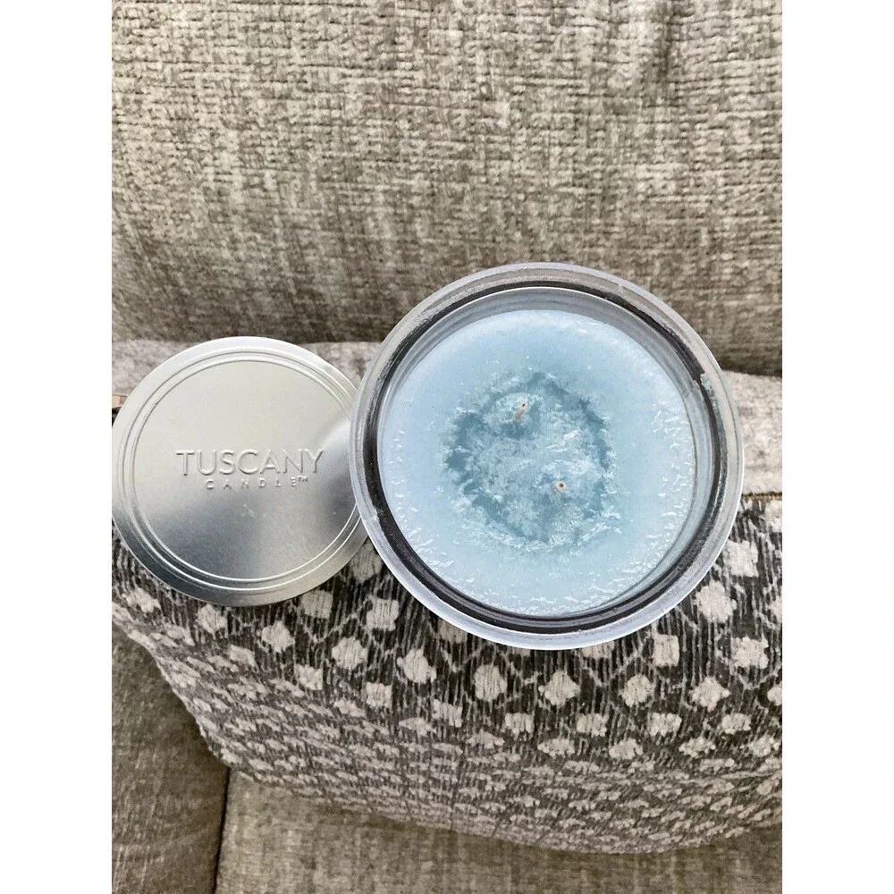 Tuscany Candle SEA & SAND Premium Marbled Wax 2-Wick Large Glass 18 oz